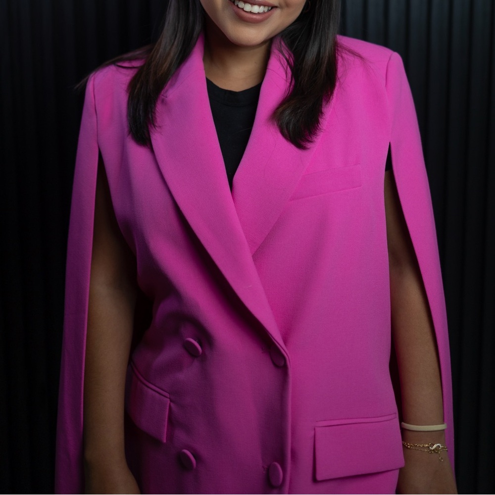 VAN Pink Double-Breasted Blazer